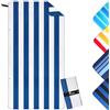Jokisa Telo Mare 90x180cm Asciugamano Microfibra , Telo Palestra Compatto e Resistente alla Sabbia, Telo Mare Microfibra Adatto per Spiaggia, Palestra, Viaggi, Spiaggia, Sauna (Bianco&Blu Navy, 90x180cm)
