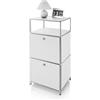 KARAT Metallregal Bianco - Scaffale con 4 ripiani (L50×P40×A103 cm) - Struttura verniciata a polvere cromata - Stile senza tempo e funzionale - Concept Epure MK-120