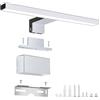 NBEASTKEY Lampada LED per Specchio da Bagno, 5W 30 cm 230 V Neutra 4000K, Lampada da Moderna per Luce da Trucco, Lampada da Armadio Luce da Parete per Bagno. IP 44 Impermeabile Alluminante(1264-30)