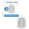 EPISTAR CHB Communications Testine di Ricambio per scopino per WC Confezione da 2 Testine di Ricambio in Silicone per Manico da 1,1 cm Testina di Ricambio per scopino per WC Nero Bianco