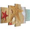 Cuadros B&D XXL - Quadro 200x100 cm 5 Pezzi - Stampa su Tela Strutturata XXL Grande - Quadri Moderni Componibili Camera da Letto Matrimoniale - Stampe da Parete Arte - mare Spiaggia mare f-A-0189-b-m