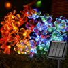 Fonysien Solare Catene luminose per esterni, 5M 50LED Impermeabili Fiori di Ciliegio Luci Solari 8 Modalità Lucine Esterno Solari per Festa Nozze Terrazza Natale Decorazione