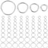 Beebeecraft 600 pz 4 Misure Anelli di Congiunzione 304 Anelli di Collegamento Aperti in Acciaio Inossidabile Argento Sfuso Calibro 20 per La Creazione di Gioielli Fai da Te 4mm /5mm /6mm /8mm