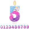 TESGADGETS Candele di Compleanno a Zampa Carina - Candela a Forma di Numero 5, Decorazione per Torte con Zampa di Gatto e Cane, Stile Cartoon per Il 5° Compleanno di Bambini