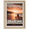 Victor cornice portafoto "Rubens" oro beige 15x21 cm - profilo: 30 x 20 mm - stile barocco antico - vetro vero - decorazione per la casa