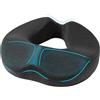 HELILBSRIAIN Cuscino a ciambella, per emorroidi, per alleviare il coccige, cuscino ergonomico in memory foam, adatto per sedie da ufficio, auto e sedie a rotelle, colore nero