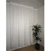 mauro Tende per interni con fettuccia arricciatenda su misura, Tessuto bianco con ricamo grigio, Larghezza pannello 280 cm, per Binari da 140/170 cm, Altezza da 180 a 280 cm - 280x280 cm