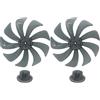 ZUZZEE Ventola di ricambio per uso domestico con copertura per dadi per ventilatori da pavimento da 35,5 cm con design a nove lame per un migliore flusso d'aria (2 pezzi)