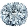 Hooshing 6 pompon da cheerleader, argento metallizzato, con manico in plastica, per lo spirito di squadra, sport, danza, tifo, bambini e adulti