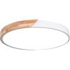 WEB world electronic business Plafoniera LED Moderna 24W - Diametro 40 cm - Effetto Legno e Bianco - 3 Tonalità di Luce (CCT) - Design Sottile 5 cm