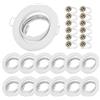 Sweet Led®, set da 12 supporti per faretti da incasso conattacco GU10, portalampade orientabili, spot da incasso Weiß - Rund