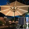 VEEKAY Luci Solari per Ombrellone,Llluminazione Solare per Ombrellone,104 LED Luci per Ombrelloni da Esterno,Telecomando,IP67 Impermeabile Catena di luci,8 Modalità di Luminosità,per Esterni,Patio