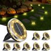 Bowfar 8 pezzi Luci Solari per Esterni, 12 LED Lampade Solare da Terra Bianco Caldo Luci da Giardino, Faretti Sepolta Solari Impermeabili IP65 per Prato, Marciapiede, Patio, Vialetto