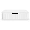 MECSAL CASALINGHI Porta Capsule Caffè Organizer con 3 Scomparti, Coffee Station in Legno, Contenitore per Capsule e Cialde Caffè, Portacialde da Appoggio 30x30x10 cm (Bianco)