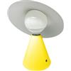 VR VETRINEINRETE Vetrineinrete® Lampada da tavolo decorativa con paralume a cappello orientabile stile contemporaneo lume da comodino E27 (Gaillo)