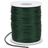 LEREATI Filo Nylon per Braccialetti 1.5mm x 100m Cordoncino Natalizio Cordone di Raso, Cordino per Borse Uncinetto, la Creazione di Gioielli, Fai da Te, Collane, Perline (Verde Scuro)