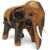 Purity Style Purity, elefante che cammina, oggetto ornamentale in legno intagliato, Legno, Marrone, Medium 15cm