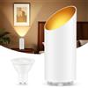 GeyouLux LED uplight faretto da pavimento IP44 impermeabile 6W 600LM lampada da pavimento in alluminio, lampada da pavimento con interruttore a pedale, incl. lampada GU10 2700K bianco caldo Bianco