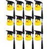 PW TOOLS 12/24 Pz Paperelle di Gomma di Laurea con Cappello di Laurea, con Cappello di Laurea, di Gomma da Bagno per Festa di Laurea, per Regali di Laurea Decorazione Bomboniere