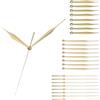 PATIKIL Kit Ricambio Lancette Dell'Orologio, 8 Set Lancette Ricambio Meccanismo Dell'Orologio in Alluminio, Parti Ricambio Orologio da Parete, Colore Oro, A09