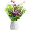 EASYKEENECOM Fiori artificiali come veri fiori artificiali, primaverili, fiori selvatici, bouquet di seta artificiali, fiori finti, piante, rami, decorazioni artificiali, ortensie, per bouquet da sposa fai da te