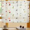 FOSDICK 1 Pz Tende Cucina, Tende per Finestre Piccole 70x45cm, Fiori Colorati Tenda Corta per Finestra, Tenda Cucina Stile Country, Vintage Tendine per Finestre per Sala da Pranzo Bagno Cucine Caffè