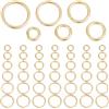 Beebeecraft 1 Scatola 300 Pezzi Anelli di Salto Aperti da 5/6/7/8/9/10 mm 24K Placcato Oro in Acciaio Inossidabile Anello Singolo Anello di Salto Rotondo Anelli Collegamento per Braccialetti, Collane