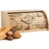 ecosa Cassetta Porta Pane in Bambù Sostenibile con Coperchio a Rotolo