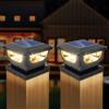 GEYUEYA Home Lampada solare bianca calda per palo legno 7x7 8x8 9x9 10 x 10 - Lampada solare cappello palo legno, IP65 impermeabile lampade solari tappi di recinzione, adatto per pali 7x7 8x8 9x9 10x10 cm (2 pezzi