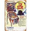 BCTS Top Score Pinball Machine Outdoordoor cartello decorativo esterno per cortile, 20,3 x 30,5 cm
