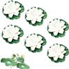 TaimeiMao Fiori Galleggianti a LED, Confezione da 6 Lanterna galleggiante con ninfee artificiali, FioriGalleggianti, fiori di loto galleggianti, ninfee di fiori di loto, per laghetto da giardino, patio, Bianco