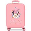 Disney Joumma Minnie Happy To Be Me Rosa Valigia da Cabina 38x55x20 cm Rigido ABS Lucchetto a Combinazione Laterale 35L 2.5kg 4 Doppie Ruote