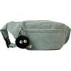 TYXHXTF Marsupio da Donna Uomo, con Zip Tasche Cintura Regolabile e Fibbia a Sgancio Rapido, Borsa a Tracolla in Corda per Sport, Escursionismo, Viaggio, Verde