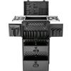AUYART Valigetta per trucchi, Valigia Porta Trucchi Trolley Estetista 2 Cassetti, Ruota universale Trolley per cosmetici per professionisti, parrucchieri, nail artist 39 * 25.5 * 82 cm, Nero