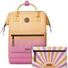 Cabaïa CABAIA - Zaino Adventurer, impermeabile, scomparto per computer portatile, 2 tasche, certificato vegano, borsa da viaggio, business, scuola per uomo e donna, colore: giallo/arancione, Cabourg, Large