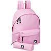 Julian Ross JR3007 Rosa Chiaro Zaino Con Astuccio Scuola Media, Elementare e Superiore per Bambine e Ragazze, 41 Centimetri, 24L, Poliestere Impermeabile, Tempo Libero, Borsa Viaggio