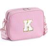 YOOLIFE Borsa a tracolla con lettere per bambine da 3, 4, 5, 6, 7, 8, 9, 10 anni, regalo di compleanno personalizzato per adolescenti, sorelle, nipote, Colore: rosa., K, Classico