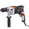 Meister Trapano a percussione 850 W, MSB850 - Mandrino a sgancio rapido - Preselezione della velocità - Impugnatura aggiuntiva & arresto di profondità/martello/trapano/trapano a percussione per legno,