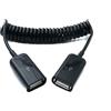 System-S Cavo USB 2.0 80 cm tipo A femmina a femmina adattatore a spirale allungabile nero