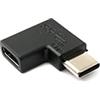 System-S Adattatore USB 3.1 tipo C maschio a femmina angolare cavo nero
