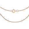 CARISSIMA Collana da Donna in Oro Rosa 9 ct 0,8 mm con Maglia Diamantata a Curb di Lunghezza 46 cm/18 Pollici