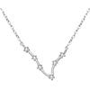 Clearine Costellazione Collana Donna Pesci Argento Delicato Zirconia Cubica Oroscopo zodiacale Speciale Ciondolo