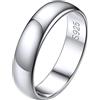 PROSILVER Anelli da Donna Uomo Argento 925 2/3/5mm Fede Matrimonio Misura 7-27 con Confezione Regalo