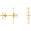 SOFIA MILANI - Orecchini da Donna in Argento 925 - Placcati in Oro - Orecchino a Perno a Barra Perla - E1427