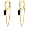 SLUYNZ Orecchini a cerchio in argento Sterling 925, per donna, 13 millimeters, Argento sterling, Zirconia cubica