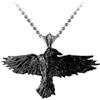 Alchemy Gothic Black Raven Unisex Collana nero peltro