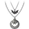 Alchemy Gothic Luna Roost Earstud Unisex Collana nero/argento peltro