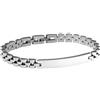amorili Bracciale Uomo Personalizzato con Incisione in Acciaio Inox Maglia Jubilee - Braccialetto Elegante Regolabile - Gioiello Personalizzabile con Nome Data Dedica - Idea Regalo Uomo (acciaio)