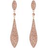 EVER FAITH Orecchini Donna Cristallo austriaco Doppio Goccia d'acqua Forate Pendente Colore Champagne
