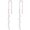 SLUYNZ 925 Argento Sterlina Scintillante CZ Goccia Orecchini Pendenti per le Donne Ragazze Adolescenti Elegante Orecchini Lunghi Infila (C-Gold)